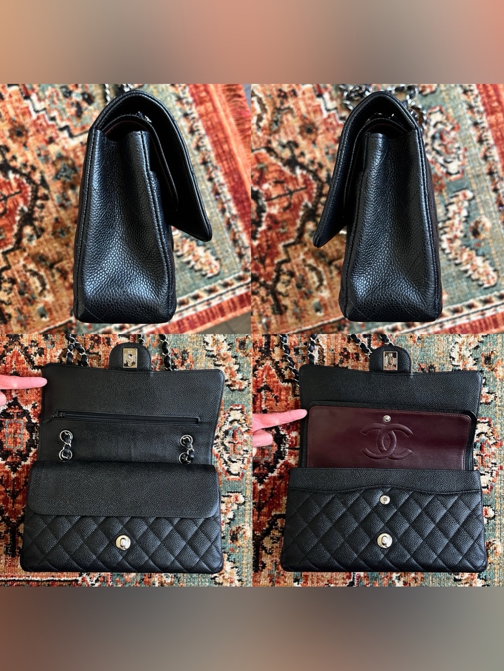 Chanel Classic Medium Caviar Double Flap Bag - Picture 6 of 10